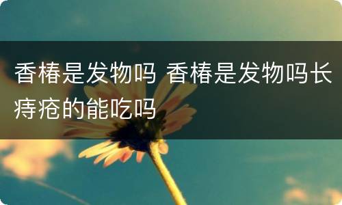 香椿是发物吗 香椿是发物吗长痔疮的能吃吗