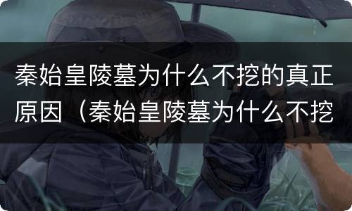 秦始皇陵墓为什么不挖的真正原因（秦始皇陵墓为什么不挖的真正原因西瓜）