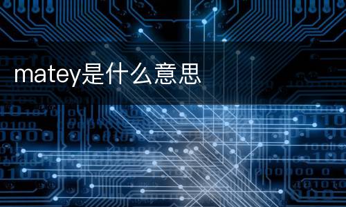 matey是什么意思