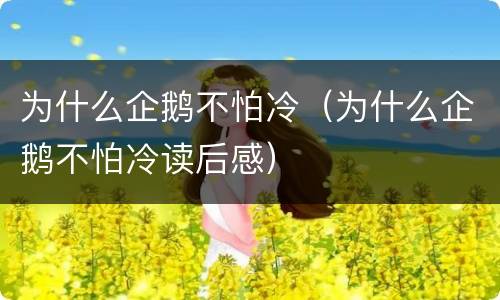 为什么企鹅不怕冷（为什么企鹅不怕冷读后感）