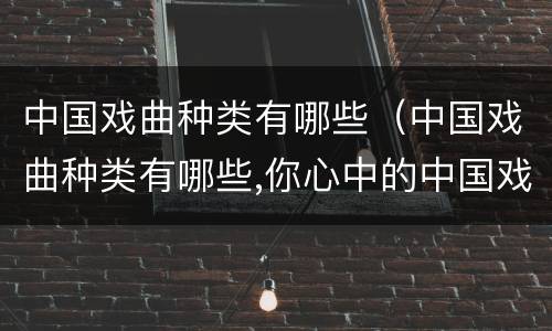 中国戏曲种类有哪些（中国戏曲种类有哪些,你心中的中国戏曲是怎么样的）
