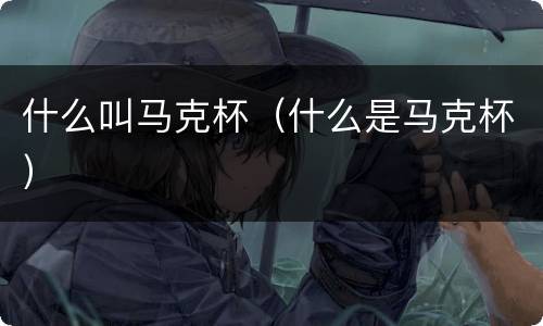 什么叫马克杯（什么是马克杯）