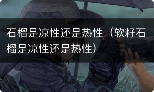 石榴是凉性还是热性（软籽石榴是凉性还是热性）
