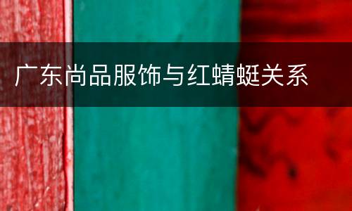 广东尚品服饰与红蜻蜓关系