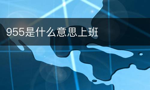 955是什么意思上班