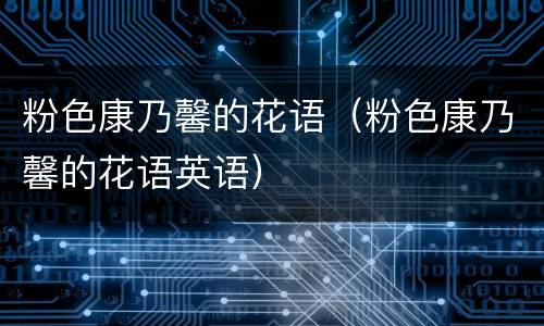 粉色康乃馨的花语（粉色康乃馨的花语英语）