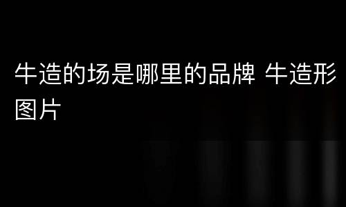 牛造的场是哪里的品牌 牛造形图片