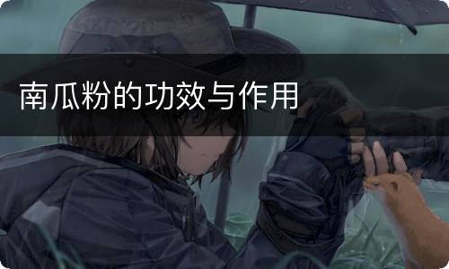 南瓜粉的功效与作用
