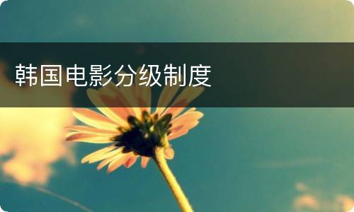 韩国电影分级制度