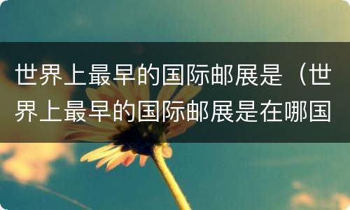 世界上最早的国际邮展是（世界上最早的国际邮展是在哪国举办?）