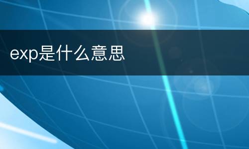exp是什么意思