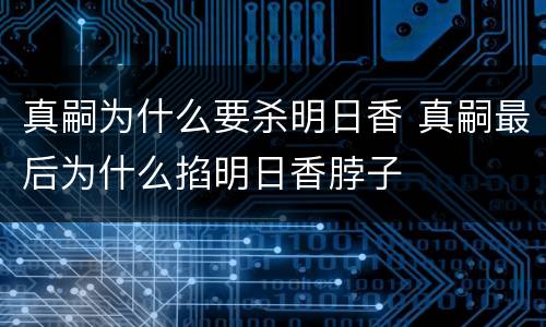 真嗣为什么要杀明日香 真嗣最后为什么掐明日香脖子