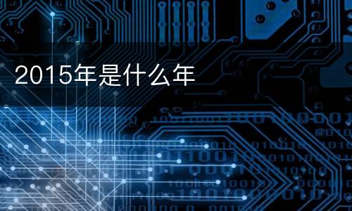 2015年是什么年