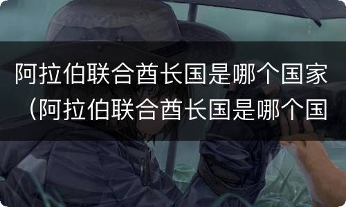 阿拉伯联合酋长国是哪个国家（阿拉伯联合酋长国是哪个国家的首都）