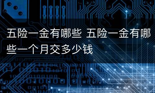 五险一金有哪些 五险一金有哪些一个月交多少钱