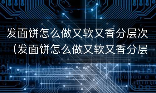发面饼怎么做又软又香分层次（发面饼怎么做又软又香分层次好吃）