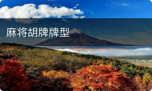 麻将胡牌牌型