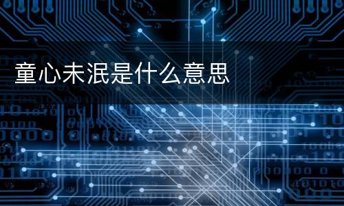 童心未泯是什么意思