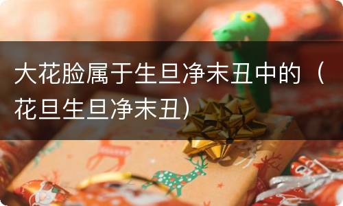 大花脸属于生旦净末丑中的（花旦生旦净末丑）