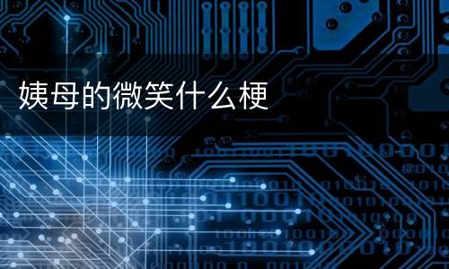 姨母的微笑什么梗