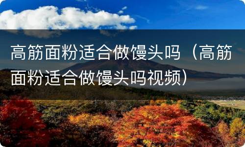 高筋面粉适合做馒头吗（高筋面粉适合做馒头吗视频）