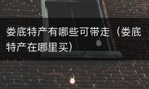 娄底特产有哪些可带走（娄底特产在哪里买）
