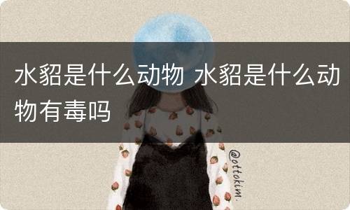 水貂是什么动物 水貂是什么动物有毒吗