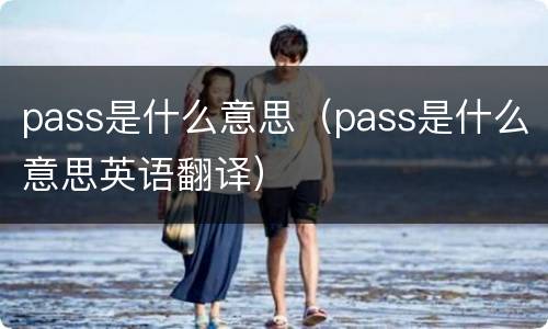 pass是什么意思（pass是什么意思英语翻译）