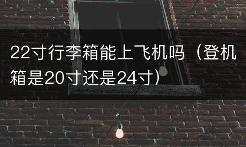 22寸行李箱能上飞机吗（登机箱是20寸还是24寸）