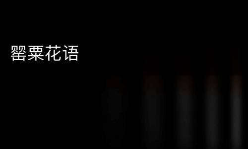 罂粟花语