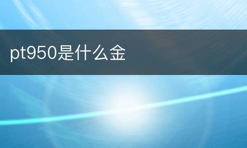 pt950是什么金