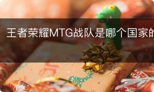 王者荣耀MTG战队是哪个国家的