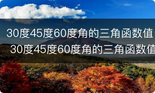 30度45度60度角的三角函数值 30度45度60度角的三角函数值教学反思