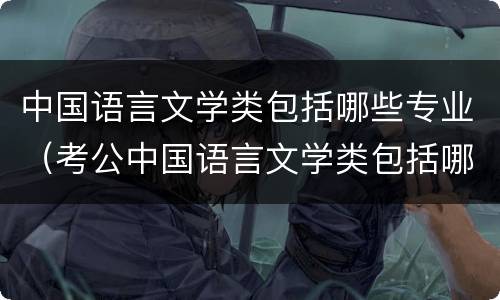 中国语言文学类包括哪些专业（考公中国语言文学类包括哪些专业）