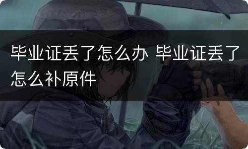 毕业证丢了怎么办 毕业证丢了怎么补原件