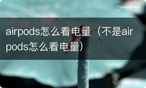 airpods怎么看电量（不是airpods怎么看电量）