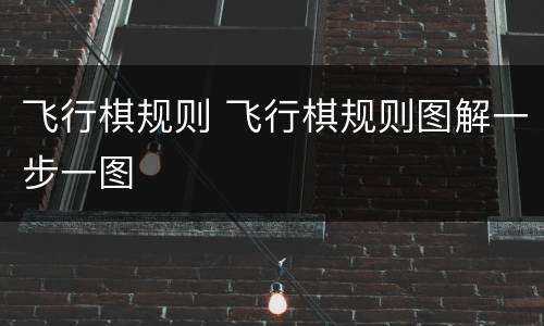 飞行棋规则 飞行棋规则图解一步一图