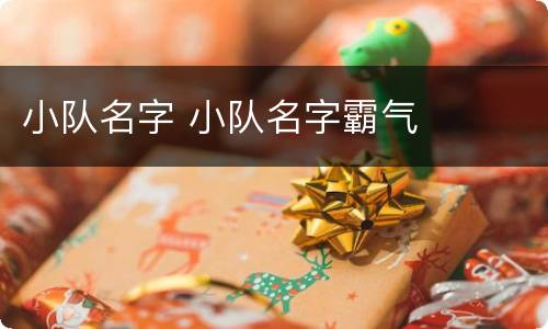 小队名字 小队名字霸气