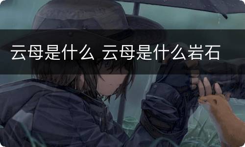 云母是什么 云母是什么岩石